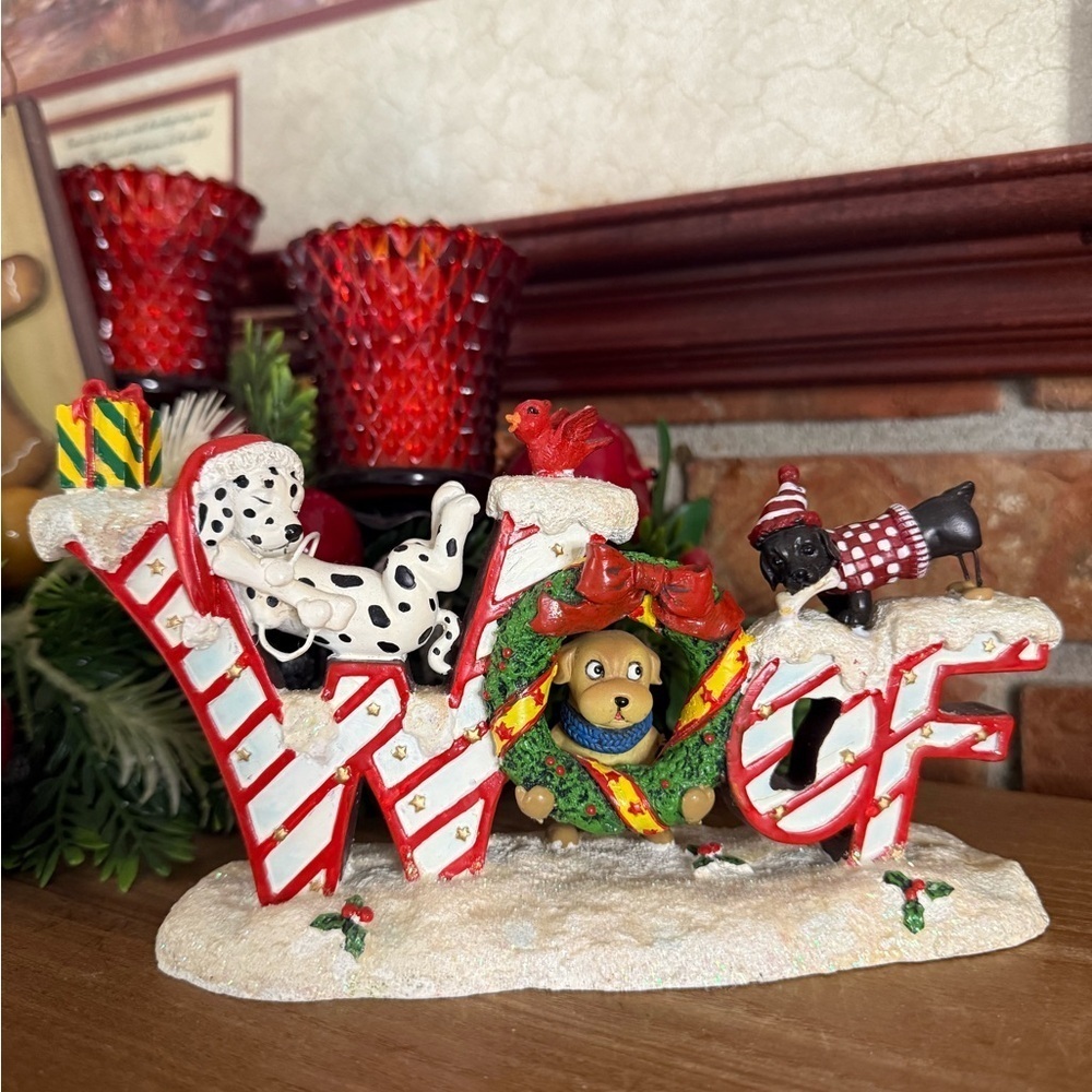 Festive Dog Woof Christmas Decoration